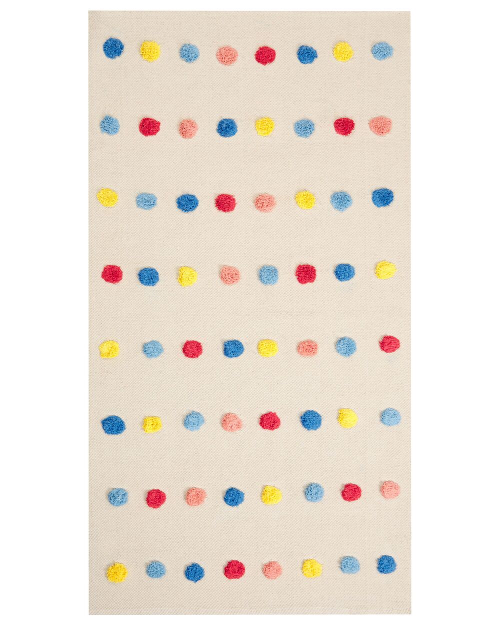 Kids Rug LELES Beige 80 x 150 cm Cotton