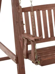 Patio Swing CAVIOLA Spruce Wood Dark Brown_958934