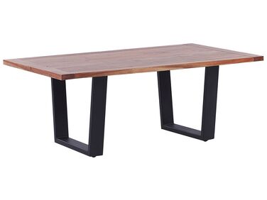 Tavolino da caffè legno naturale e nero 120 x 70 cm GRENOLA