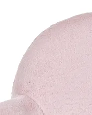 Krzesło obrotowe JUBBI Sztuczne futro Pastelowy róż_1159632