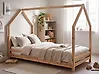 Kids Bed House Pine Wood APPY 90 x 200 cm (EU Single) Light Brown