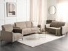 Ensemble canapés et fauteuil en tissu taupe 6 places FENES_897897