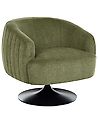Swivel Armchair NORAGER Fabric Green