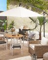 Cantilever Garden Parasol with LED Lights ⌀ 2.85 m Beige CORVAL_779506