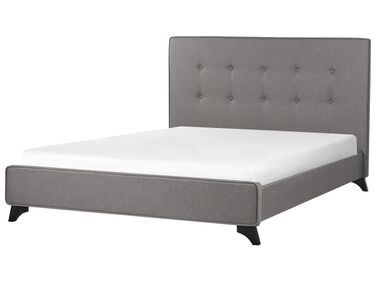 Čalouněná postel 140 x 200 cm šedá AMBASSADOR