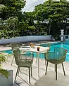 Set of 4 Garden Chairs PESARO Green
