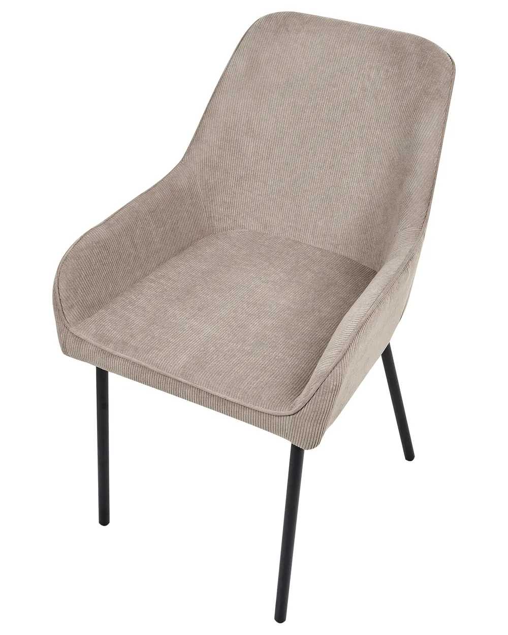 Set of 2 Dining Chairs LOVERNA Corduroy Beige_963160