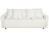 Sofa rozkładana z pojemnikiem boucle biała KRAMA_887859