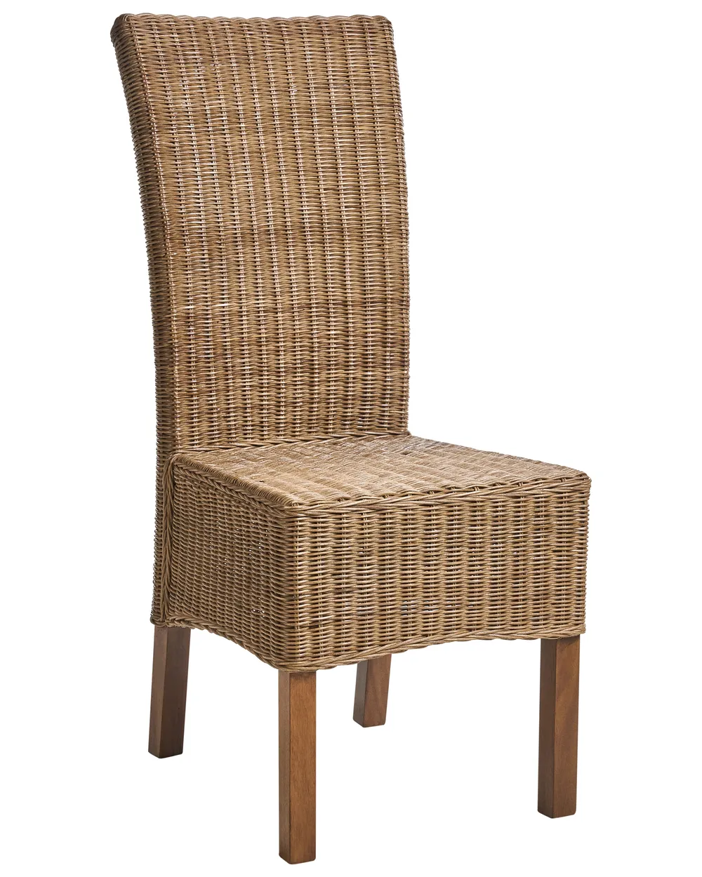 Set of 2 Dining Chairs ANDES Rattan Brown_1018485