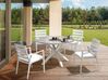 4 Seater Aluminium Garden Dining Set Marble Effect Top White MALETTO/TAVIANO_923062