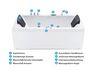 Whirlpool Badewanne weiss mit LED rechts 183 x 90 cm VARADERO_787091