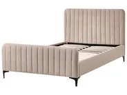 Letto Bouclé LUNAN 120 x 200 cm Beige_1025645