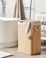 Laundry Basket KOMARI Bamboo Light Brown 72 L_849007