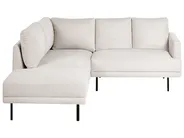 Corner Sofa 4 Seater BREDA Fabric Light Beige Right Hand_1078090