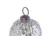 Kerstballen set van 6 glas zilver ARGENTIN_899769