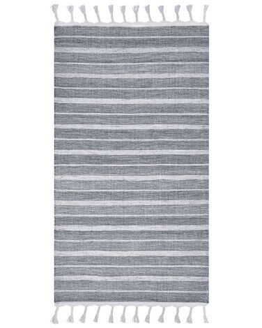 Tappeto grigio chiaro e bianco 80 x 150 cm BADEMLI