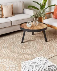 Tappeto ARIBA Bianco Beige 160 x 230 cm Iuta_852818
