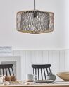 Bamboo Pendant Lamp Light Wood Black JAVARI_785386