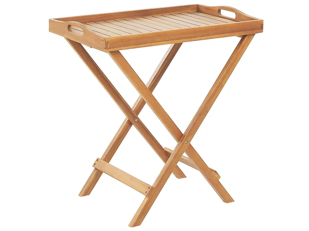 Bistro Set Folding JAVA Acacia Wood Light Brown_785507