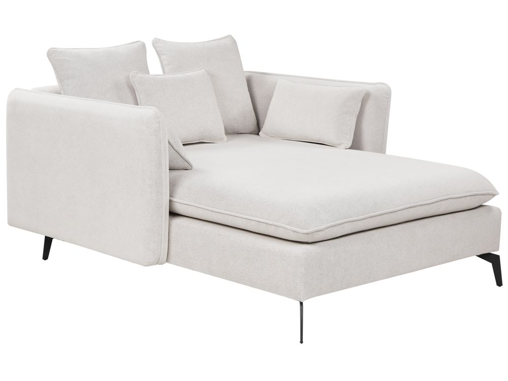 Chaise Longue CHARMES Fabric Light Beige
