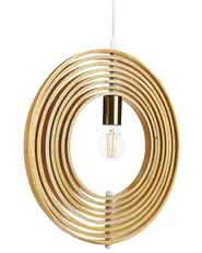 Pendant Lamp MURRELL Poplar Wood Light Brown_967872