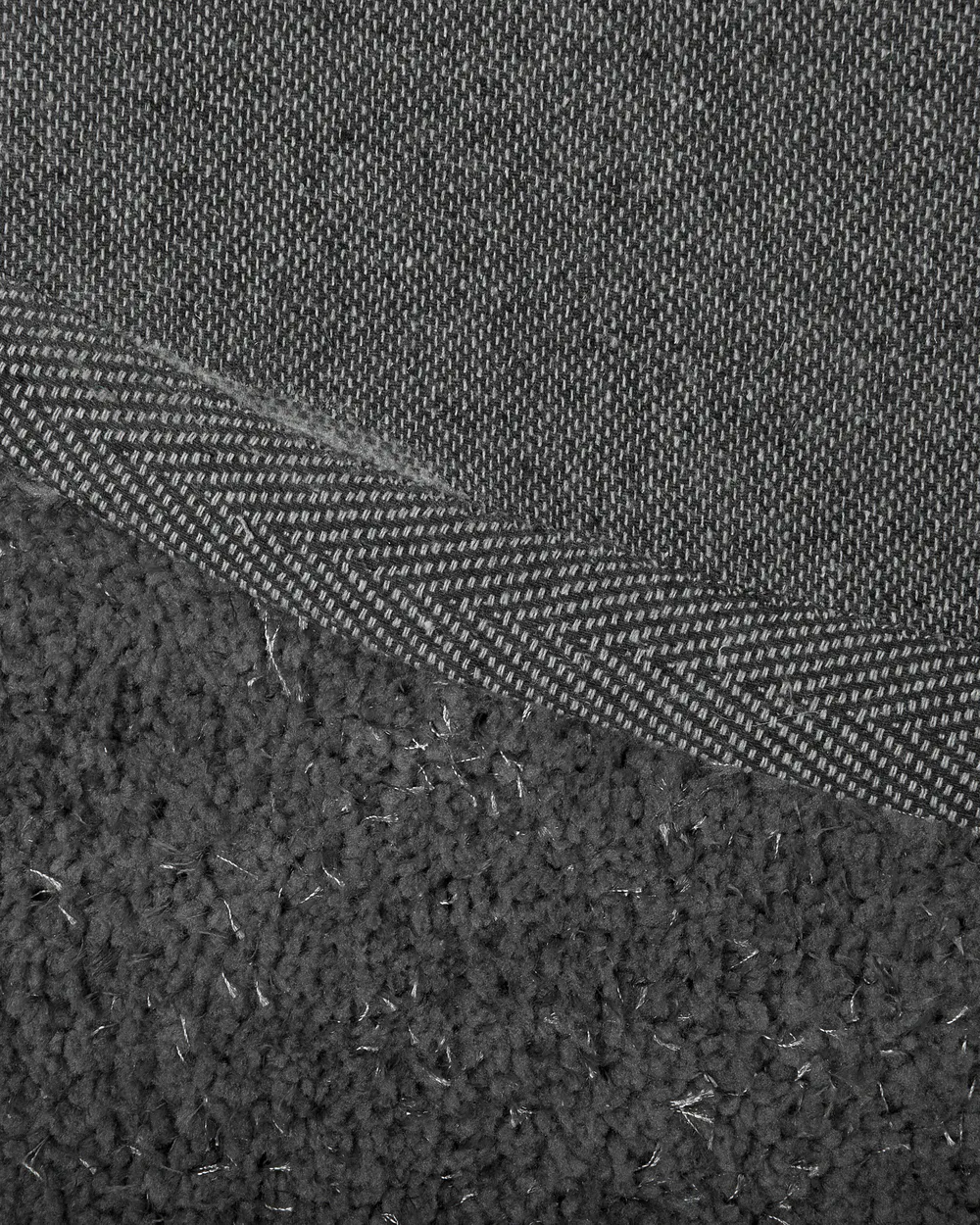 Shaggy Rug DEMRE Dark Grey ø 140 cm_714800