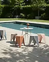 Set of 4 Garden Stools KARAVOS Multicolour