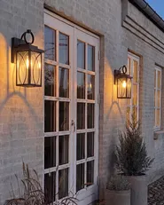 Set of 2 Outdoor Wall Lights BUZAU Black_1135548