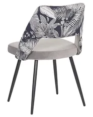 Set of 2 Dining Chairs ANSLEY Velvet Grey_774206