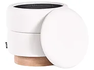 Pouf contenitore OGDEN Velluto Bianco sporco_1200701