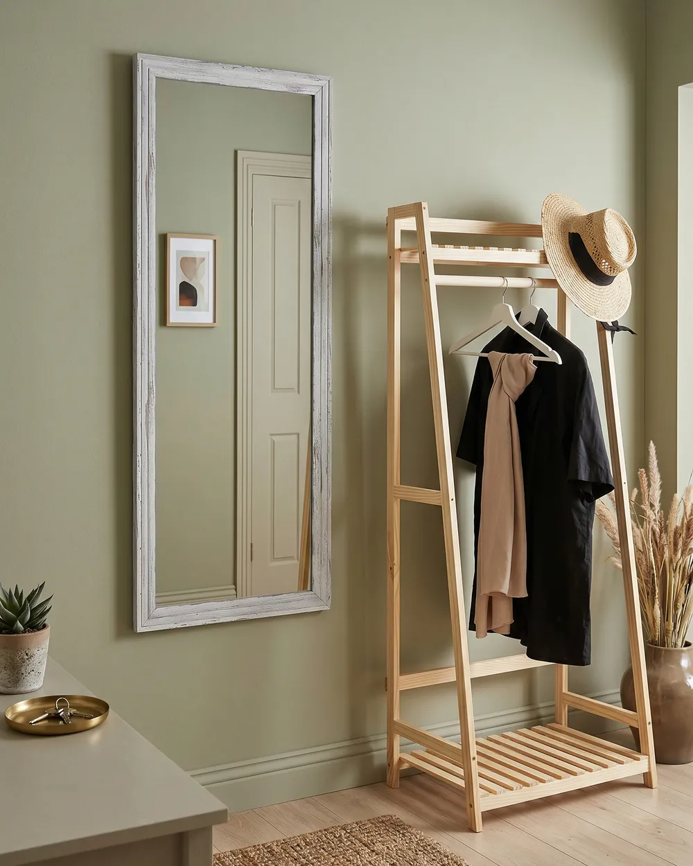 Wall Mirror BENON 50 cm 130 cm Off-White_849200