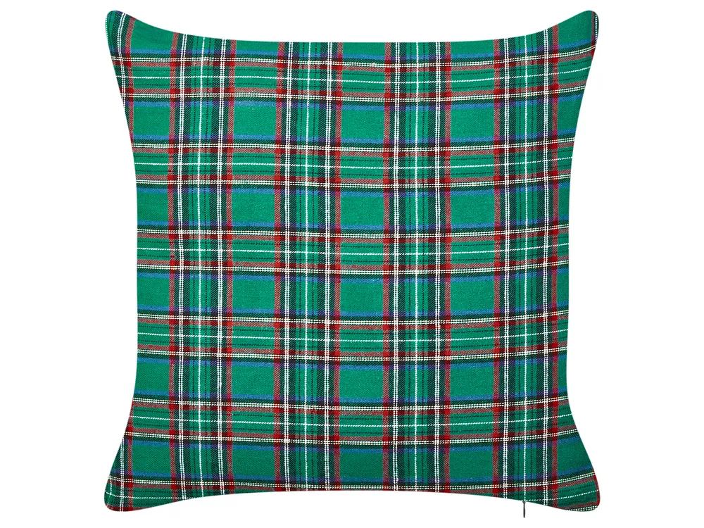 Zestaw 2 poduszek dekoracyjnych JOYCANDY 45 x 45 cm Zielony Wzór świąteczny_946837