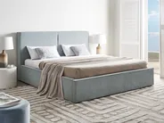 Ottoman Bed MOISSAC Chenille Light Blue 180 x 200 cm (EU Super King)_980965