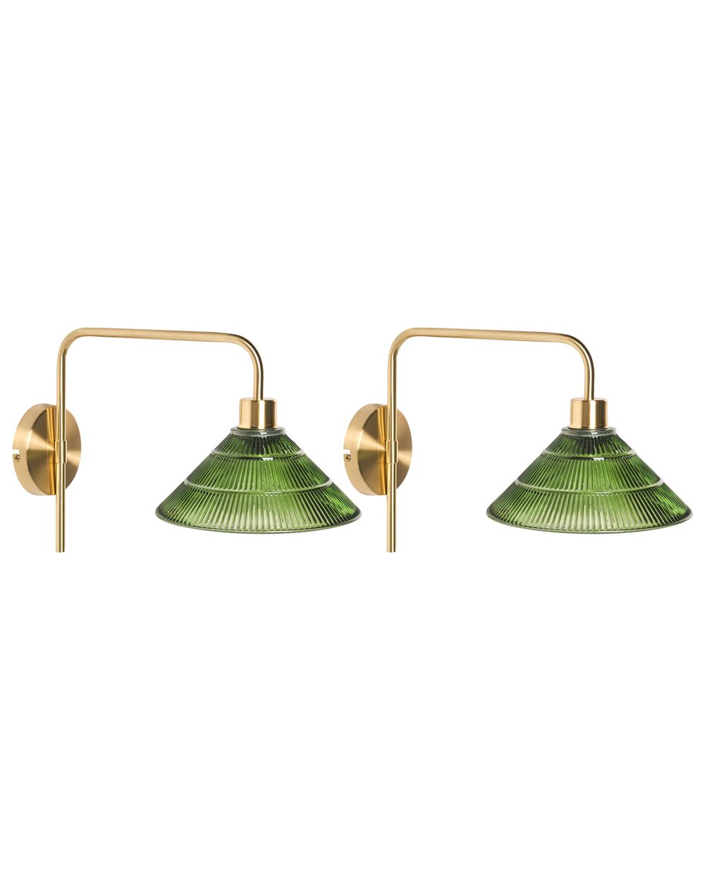 Zestaw 2 lamp ściennych SUMPUL Metal Złoty