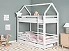 Bunk Bed with Drawers House Pine Wood GIRGOLS 90 x 200 cm (EU Single) with Storage White
