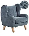 Kids Armchair FARUM Boucle Dark Blue