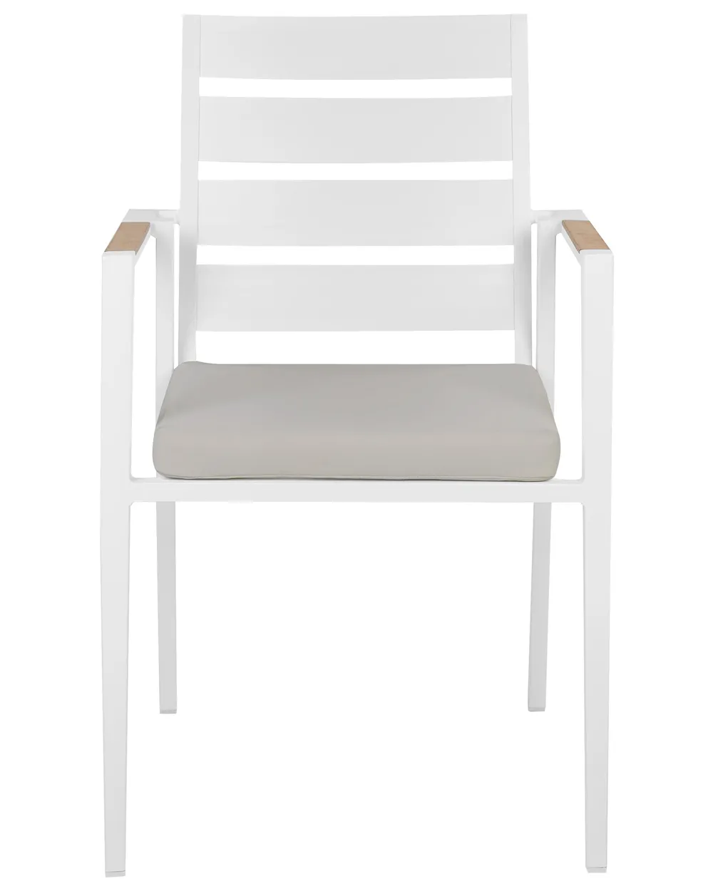 Set of 4 Garden Chairs with Cushions TAVIANO Metal Grey_922728