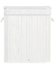 Kosz na pranie KALTHOTA Bambus Biały 100 L_849151