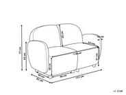 Sofa dla 2 osób JULE Boucle Złamana biel_1145560