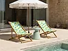 Set of 2 Sun Lounger Replacement Fabrics ANZIO/AVELLINO 113 x 44 cm Multicolour