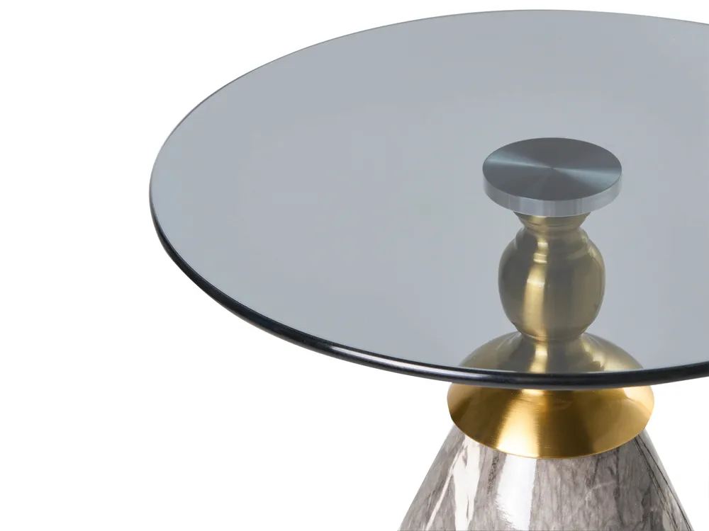 Side Table CADY Tempered Glass Black Marble_1006731