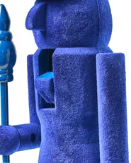 Set of 2 Figurines FLATEY 40 cm Nutcracker Blue_1009152
