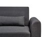 Right Hand Fabric Corner Sofa Bed Black OLLSTA_939308