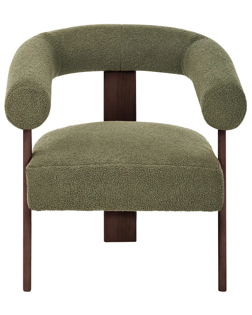 Poltrona ILBRO Bouclé Verde/Marrone scuro_984727