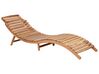 Wooden Sun Lounger with Cushion White LUINO_921597