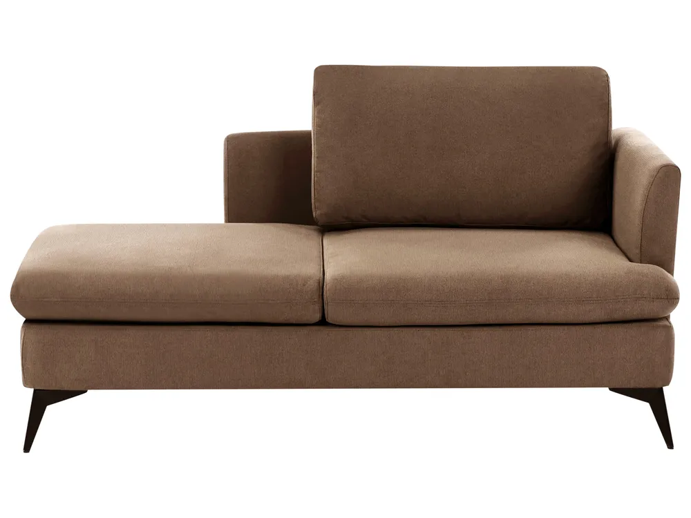 Rechtszijdige chaise longue SIEVOZ Stof Bruin