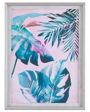 Stampa da parete Incorniciata AGENA 30 x 40 cm Motivo floreale Blu_784730