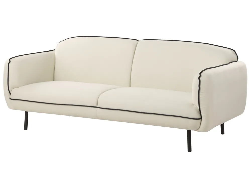 Divano 3 posti TONSBERG con ottomana Tessuto Beige chiaro_927331