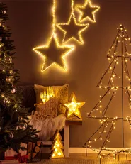 Weihnachtsdekoration LED JUVA 35 cm Weihnachtsbaum Hellbraun_812433