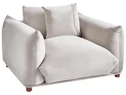 Living Room Set 5 Seater LUVOS Velvet Taupe_971966
